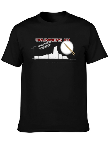Drummers 101 Tempo Chart Black T-Shirt