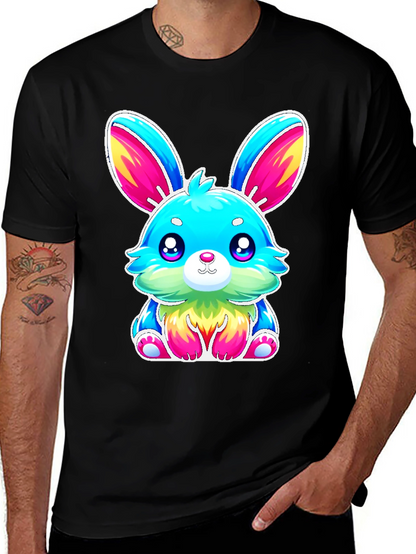 Cute Kawaii Rainbow Bunny Graphic Tee