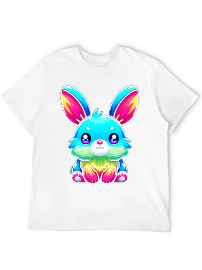 Cute Kawaii Rainbow Bunny Graphic Tee
