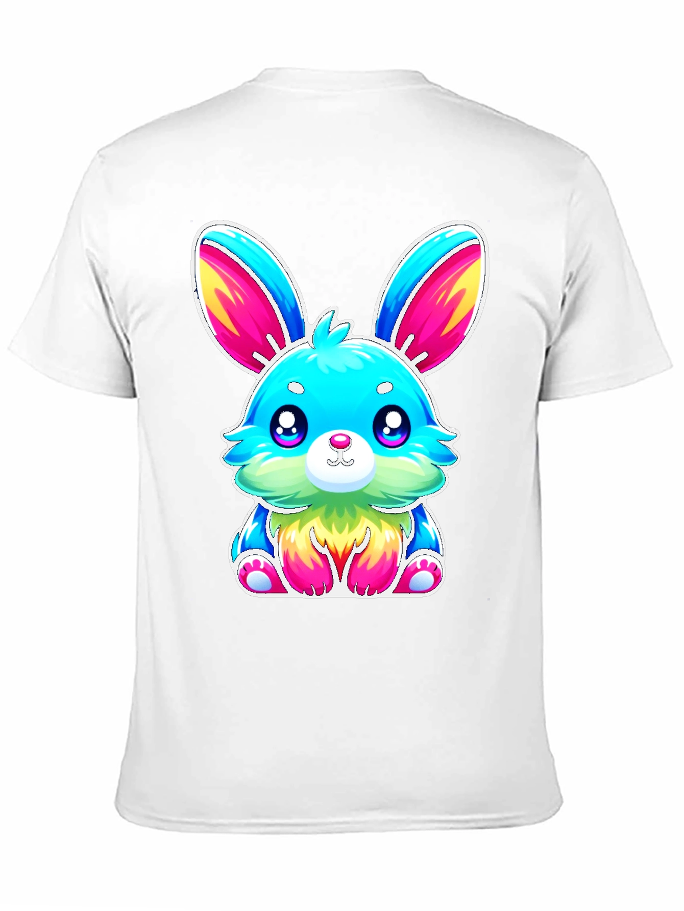 Cute Kawaii Rainbow Bunny Graphic Tee