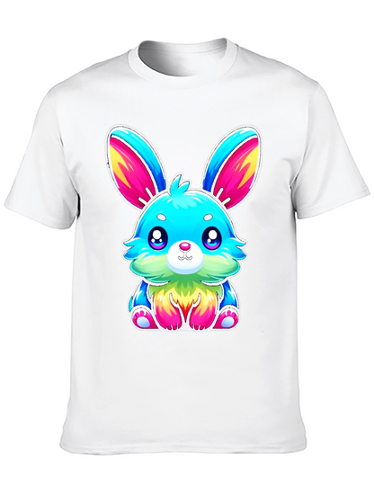 Cute Kawaii Rainbow Bunny Graphic Tee