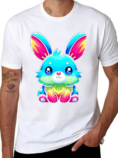 Cute Kawaii Rainbow Bunny Graphic Tee