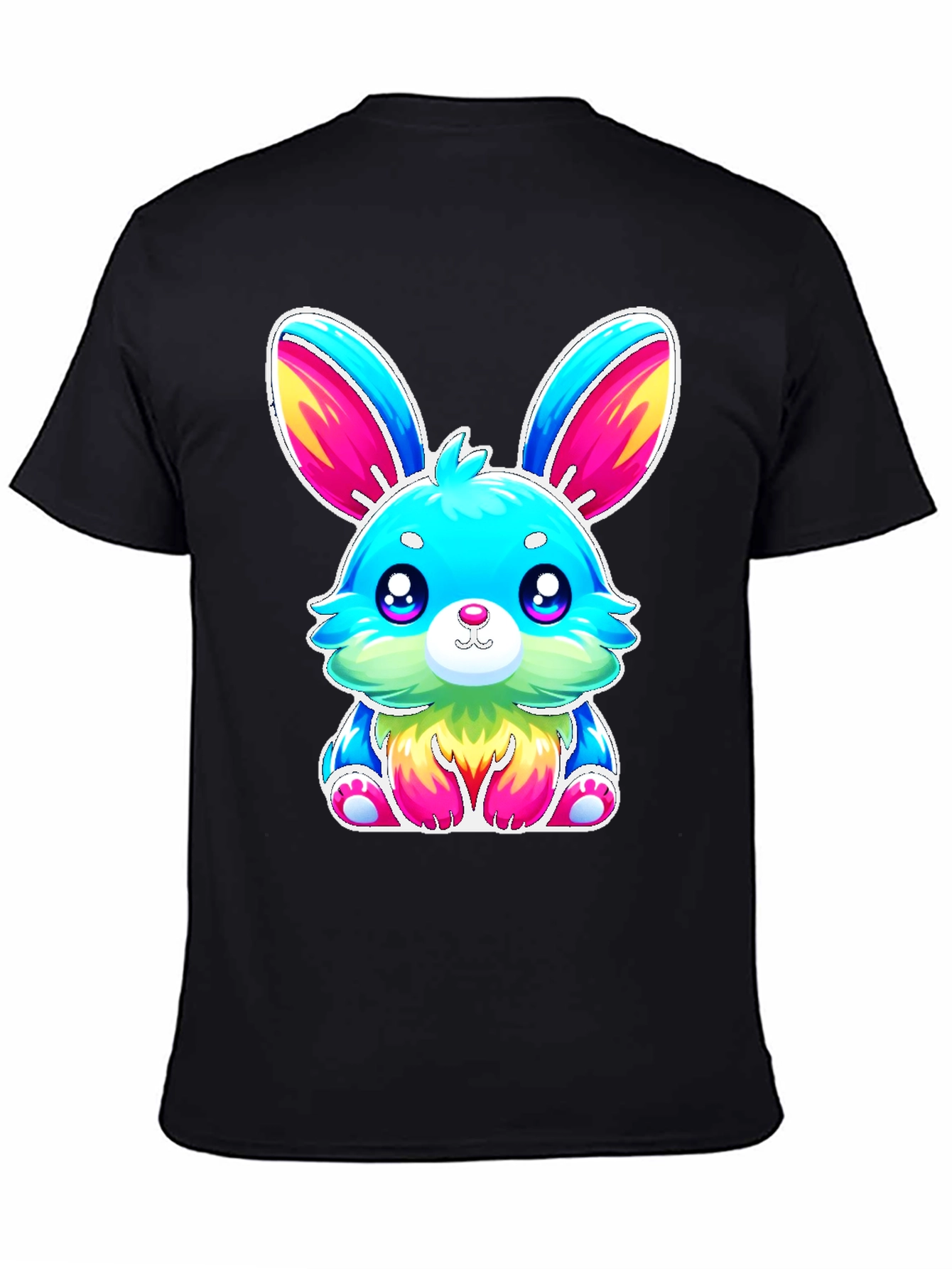 Cute Kawaii Rainbow Bunny Graphic Tee