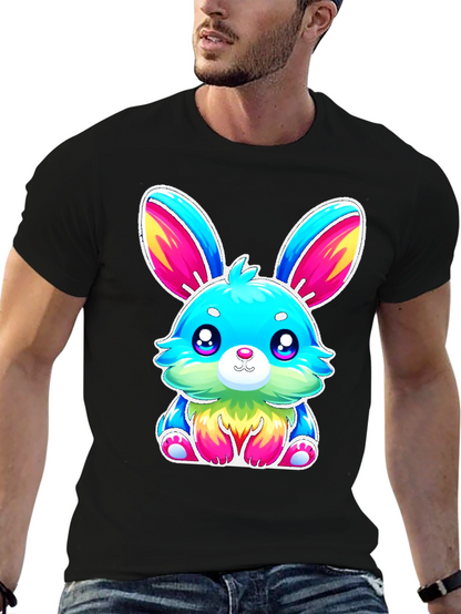 Cute Kawaii Rainbow Bunny Graphic Tee