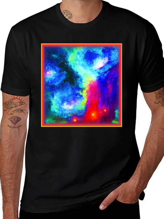 Galaxy Graphic Tee - Black Cotton Blend