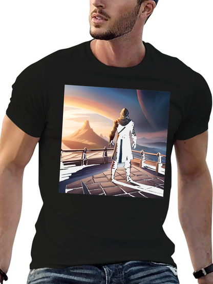 Sci-Fi Wanderer T-Shirt - Artistic Design