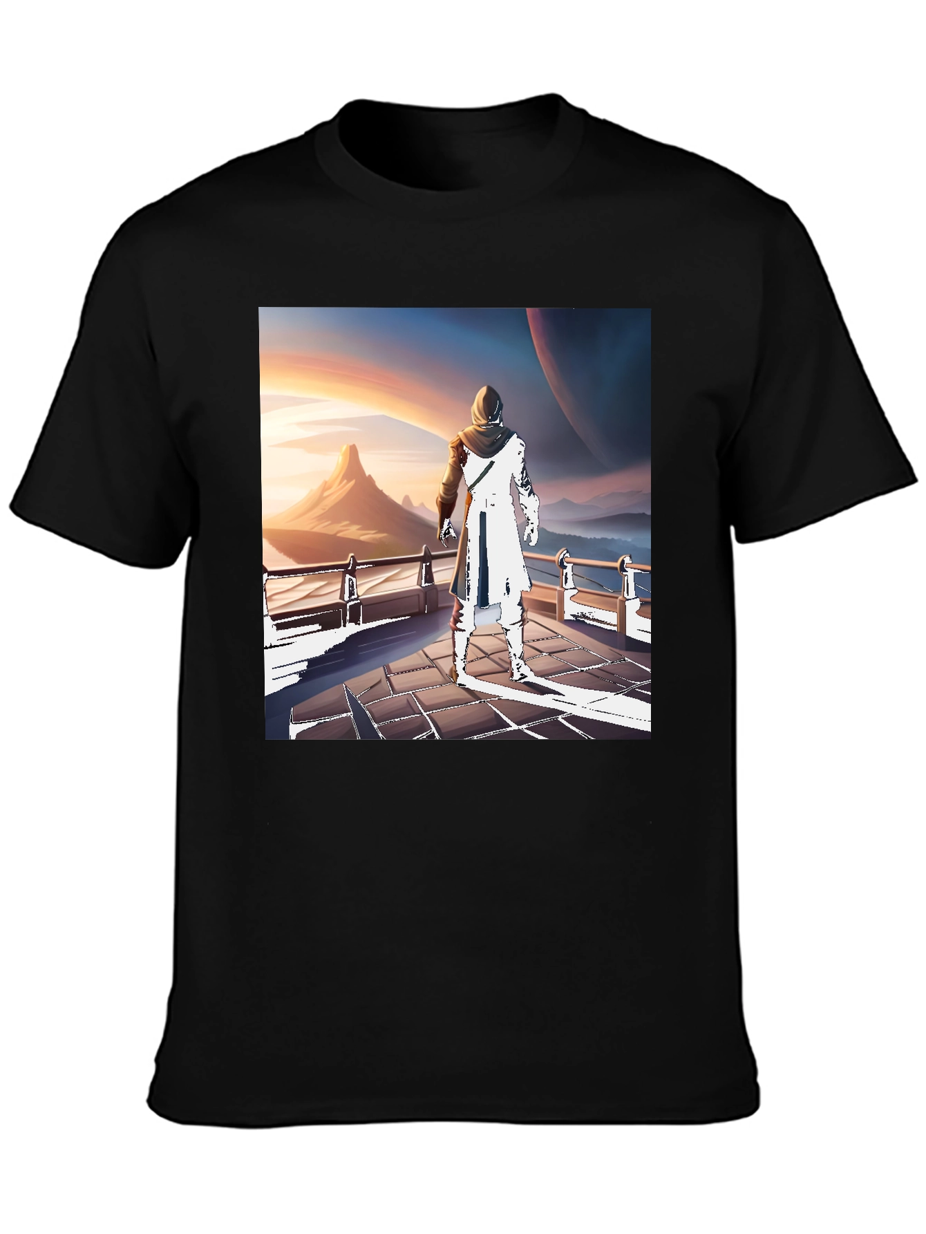 Sci-Fi Wanderer T-Shirt - Artistic Design