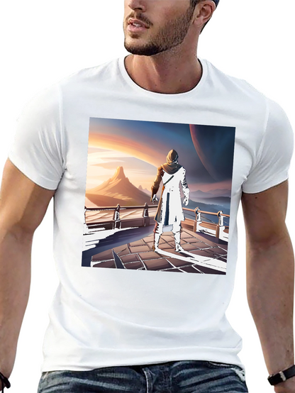 Sci-Fi Wanderer T-Shirt - Artistic Design