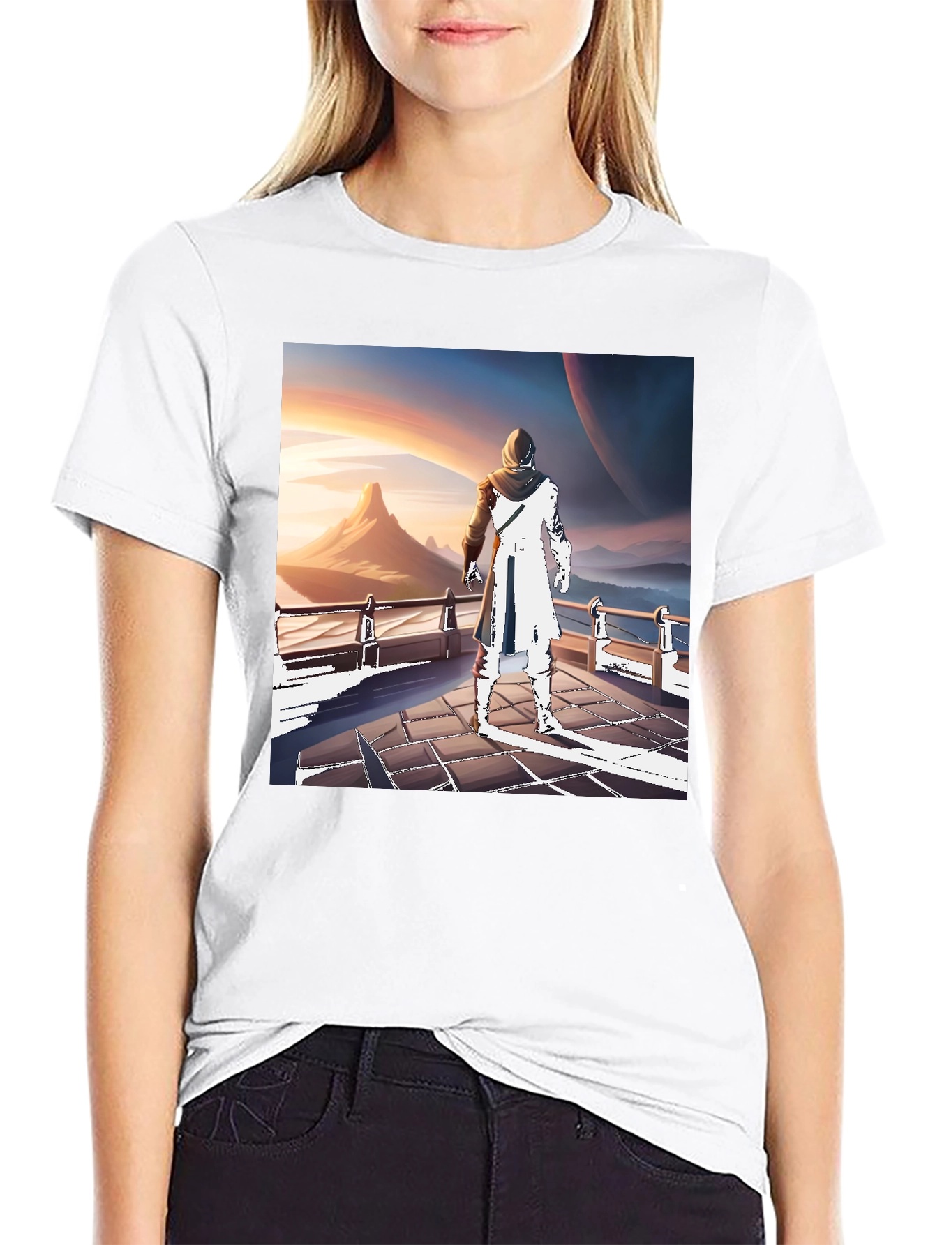 Sci-Fi Wanderer T-Shirt - Artistic Design