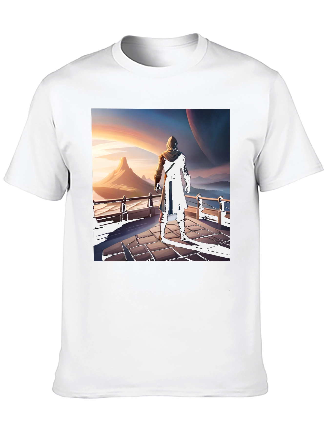 Sci-Fi Wanderer T-Shirt - Artistic Design