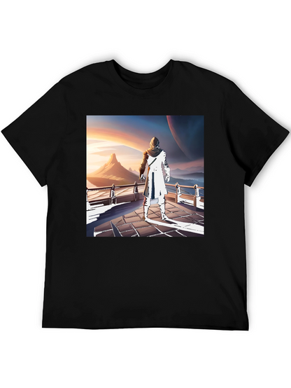Sci-Fi Wanderer T-Shirt - Artistic Design