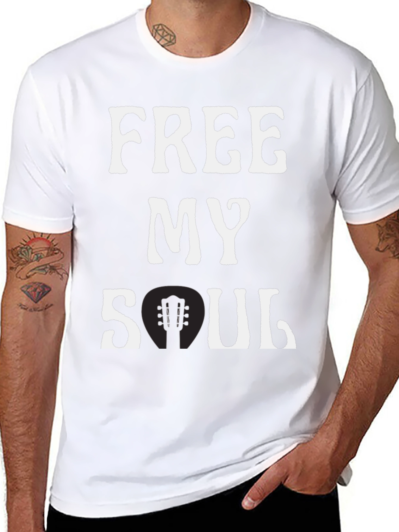 Free My Soul Guitar Graphic T-Shirt