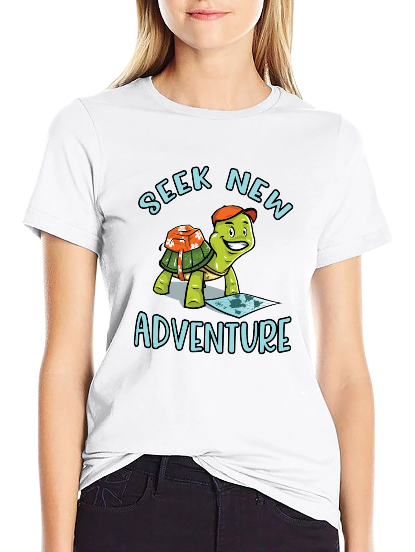 Seek New Adventure Turtle Graphic Tee