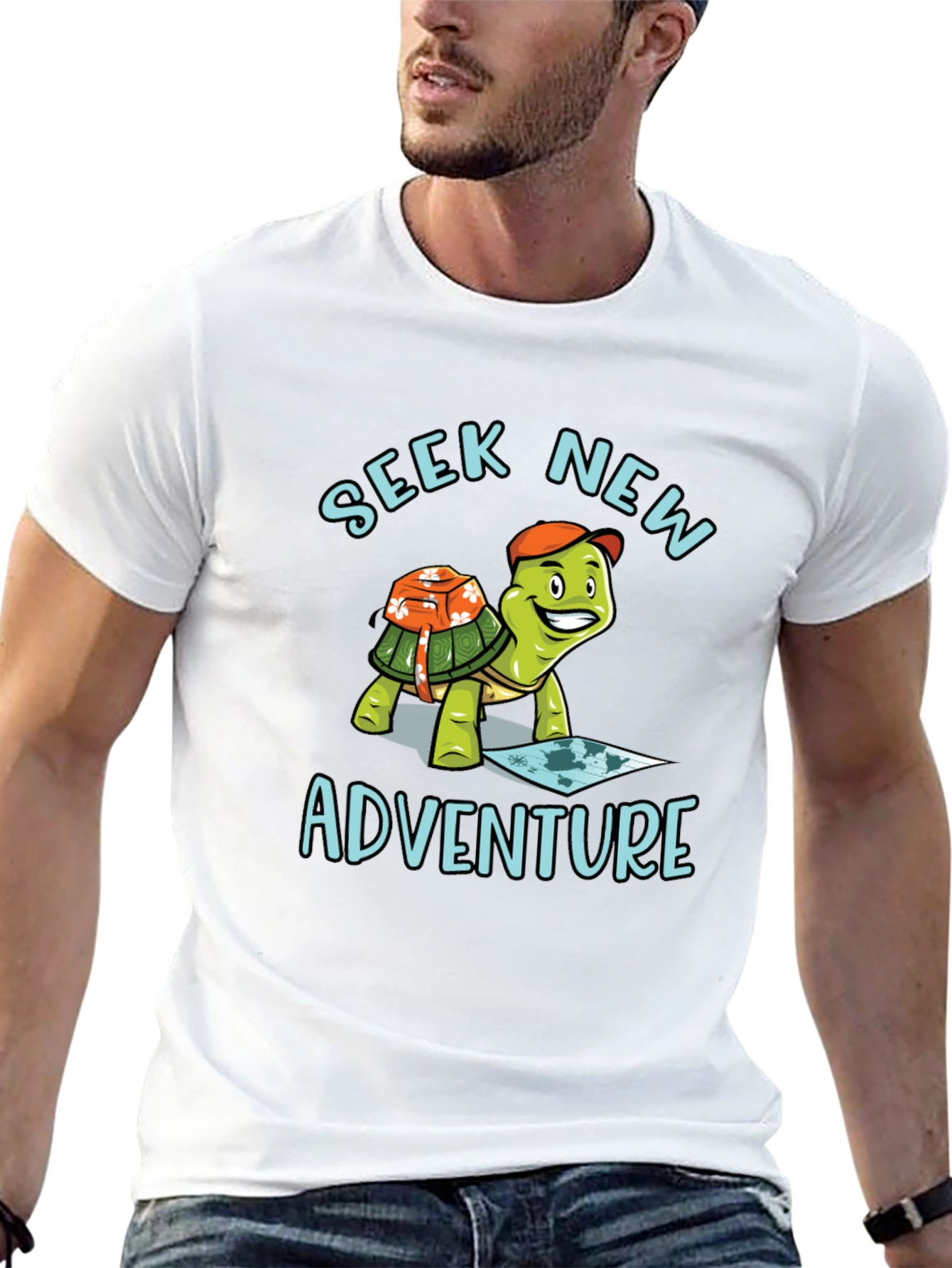 Seek New Adventure Turtle Graphic Tee
