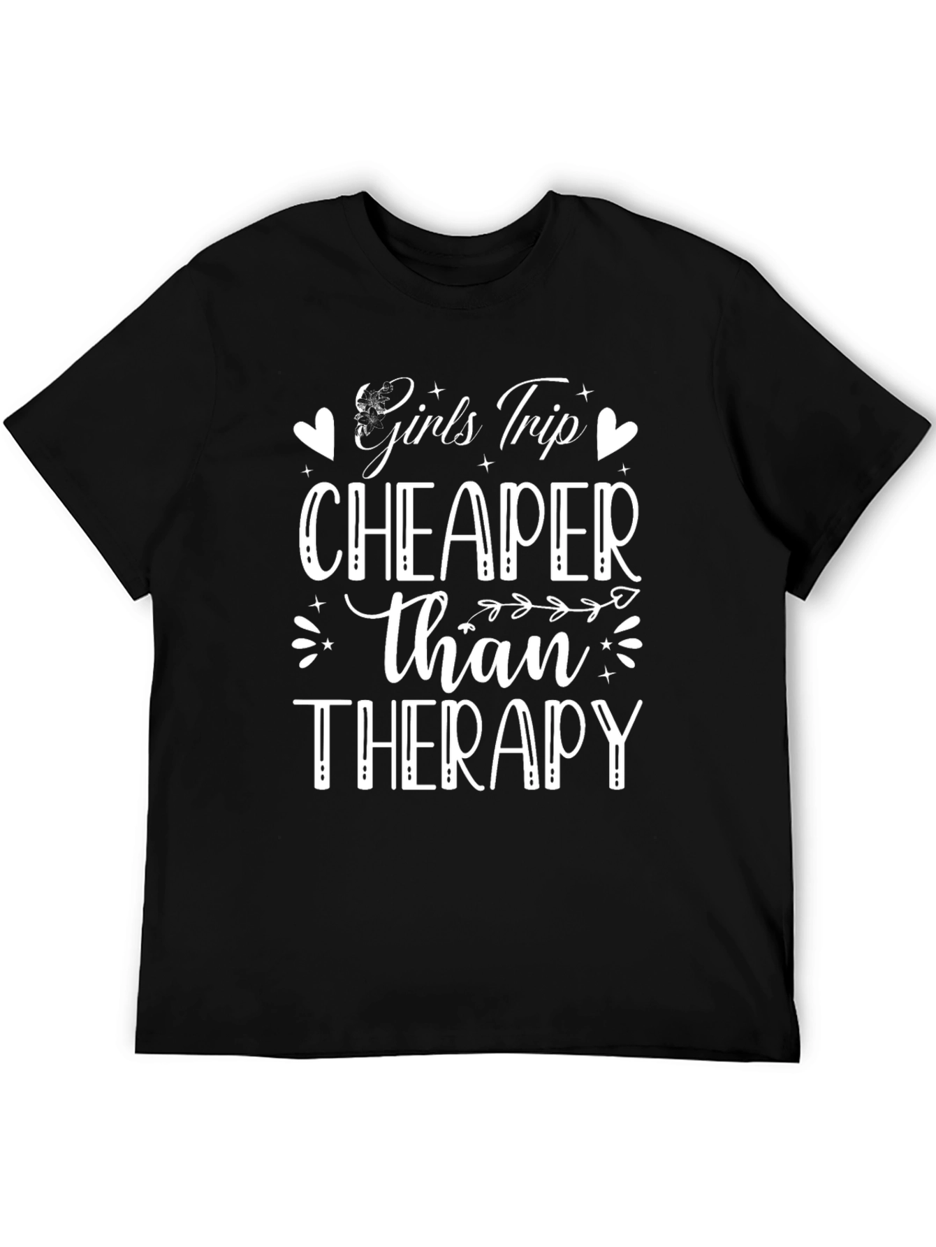 Girls Trip Cheaper Than Therapy Black T-Shirt