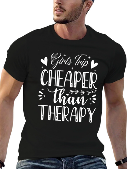 Girls Trip Cheaper Than Therapy Black T-Shirt