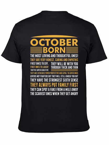 October Born T-Shirt - Loving Thoughtful and Loyal