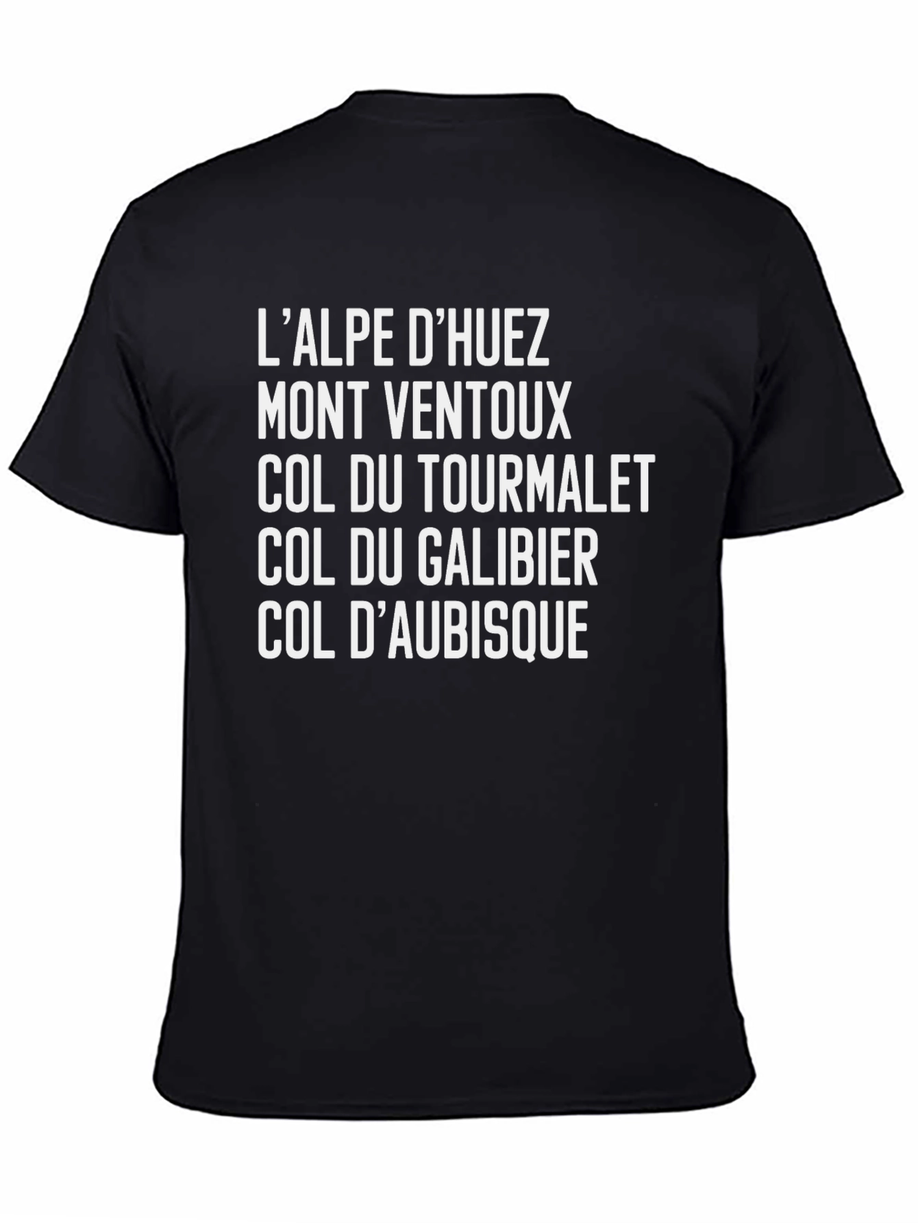 Cycling Climbs T-Shirt - LAlpe dHuez Mont Ventoux