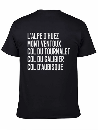 Cycling Climbs T-Shirt - LAlpe dHuez Mont Ventoux