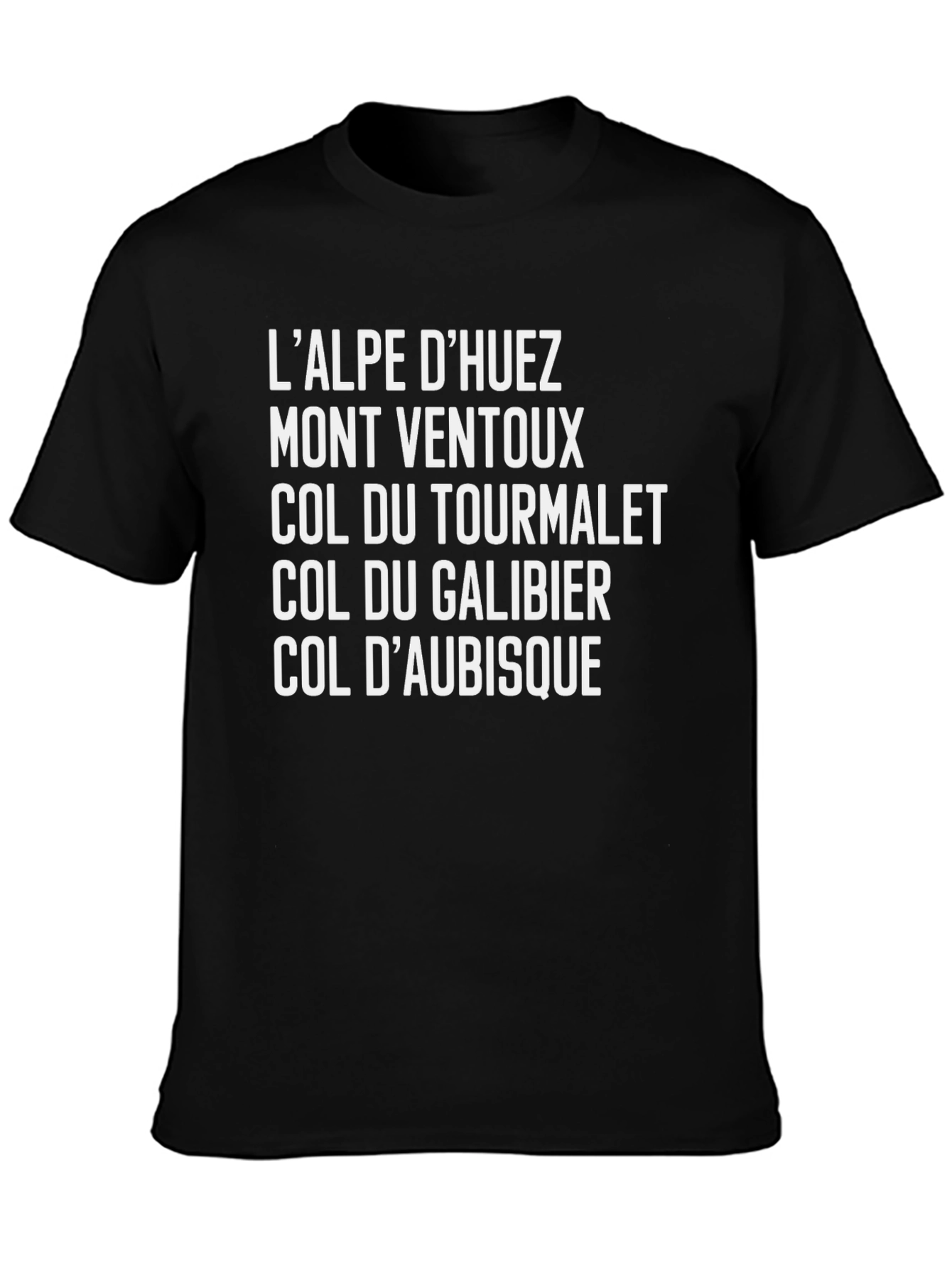 Cycling Climbs T-Shirt - LAlpe dHuez Mont Ventoux