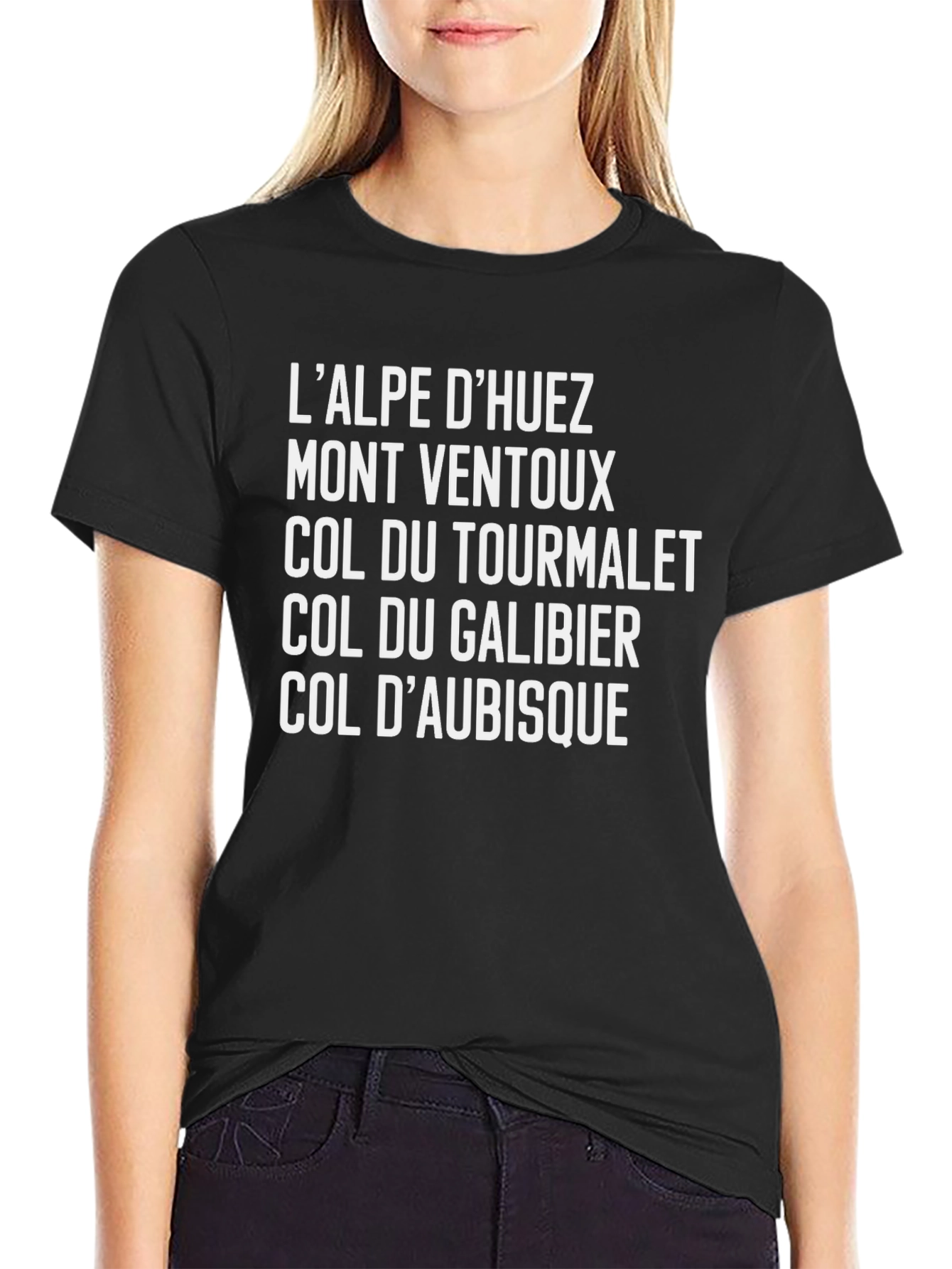 Cycling Climbs T-Shirt - LAlpe dHuez Mont Ventoux