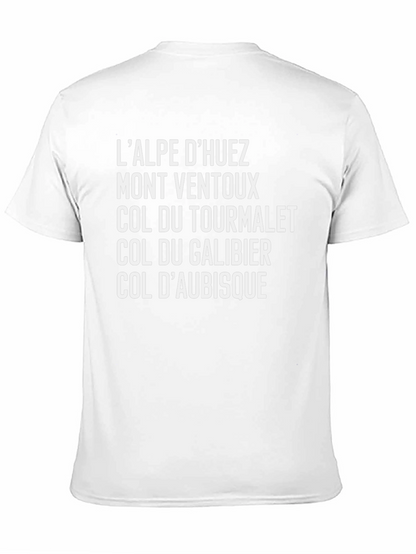 Cycling Climbs T-Shirt - LAlpe dHuez Mont Ventoux