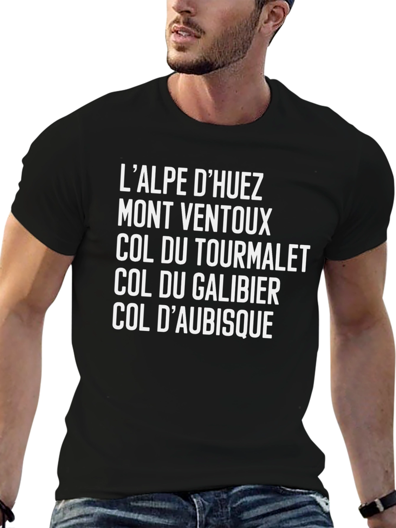 Cycling Climbs T-Shirt - LAlpe dHuez Mont Ventoux
