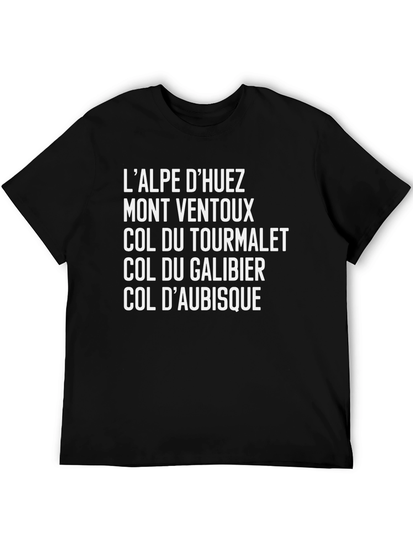 Cycling Climbs T-Shirt - LAlpe dHuez Mont Ventoux