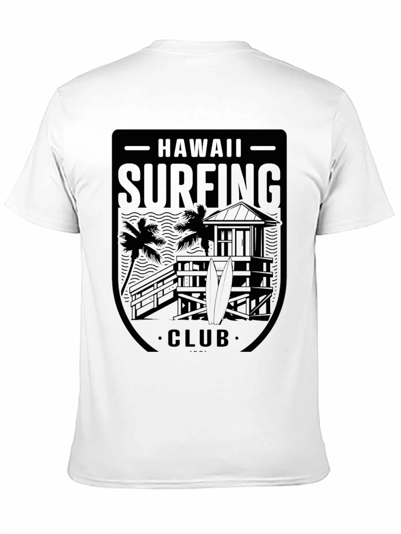 Hawaii Surfing Club Black T-Shirt