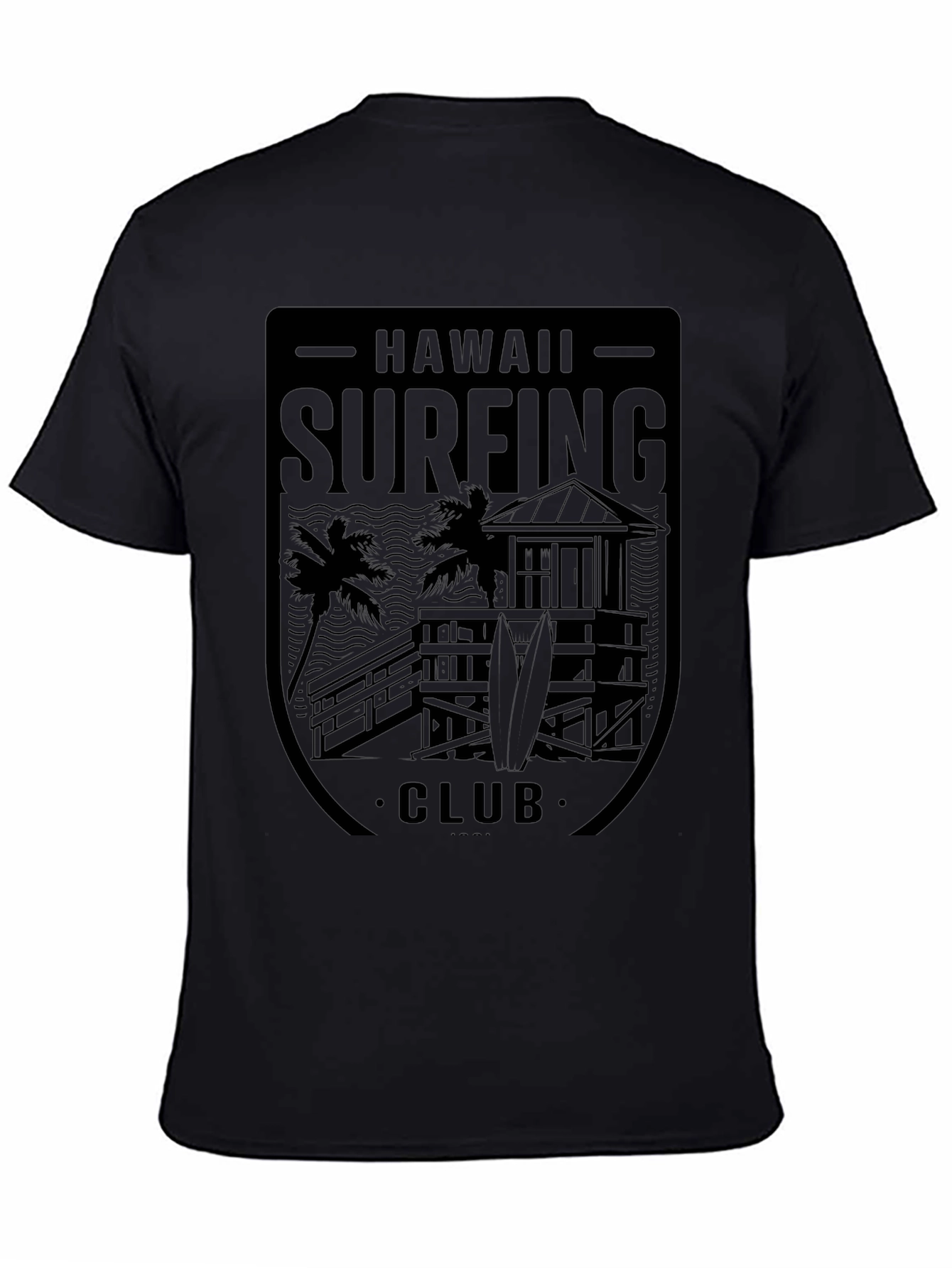 Hawaii Surfing Club Black T-Shirt