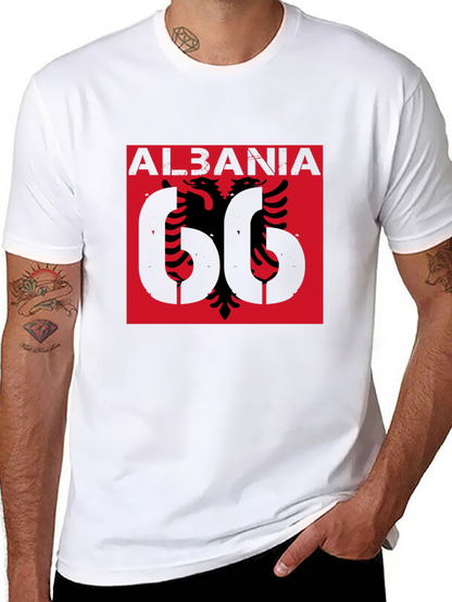 Albania Graphic Tee - Black Short Sleeve T-Shirt