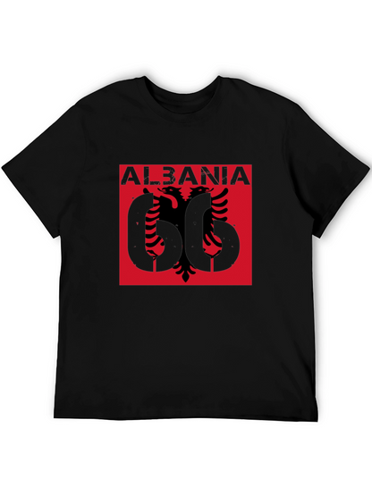 Albania Graphic Tee - Black Short Sleeve T-Shirt