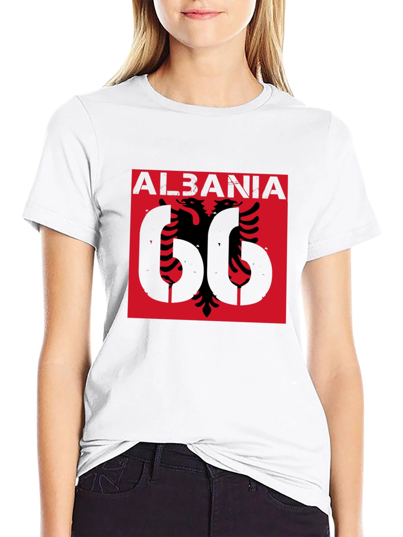 Albania Graphic Tee - Black Short Sleeve T-Shirt