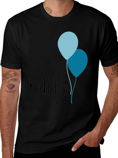 Happy Birthday Balloons Mens Tee