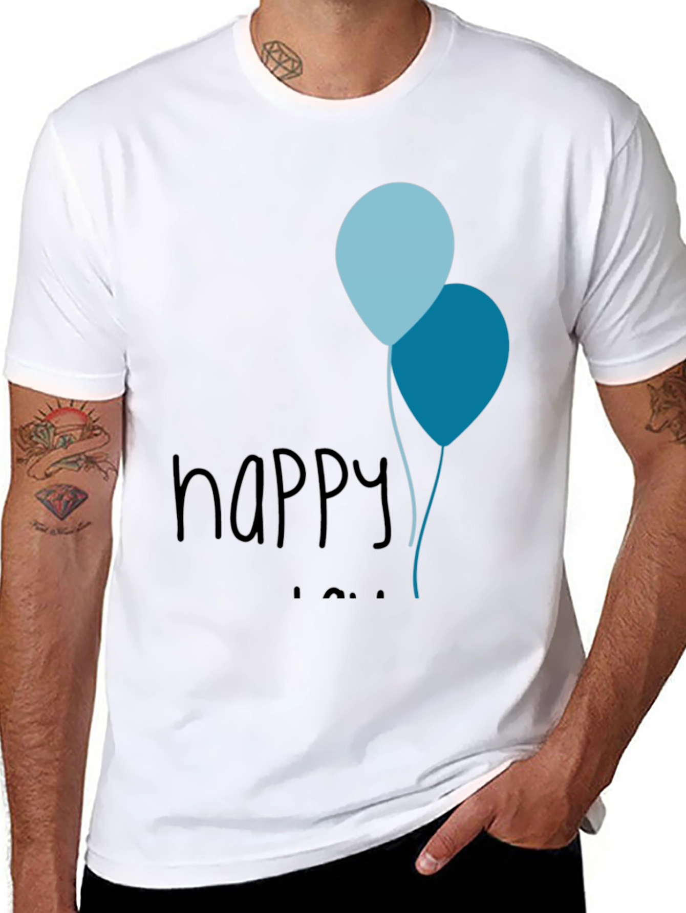 Happy Birthday Balloons Mens Tee
