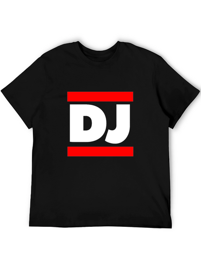 DJ Graphic Tee - Black Casual T-Shirt