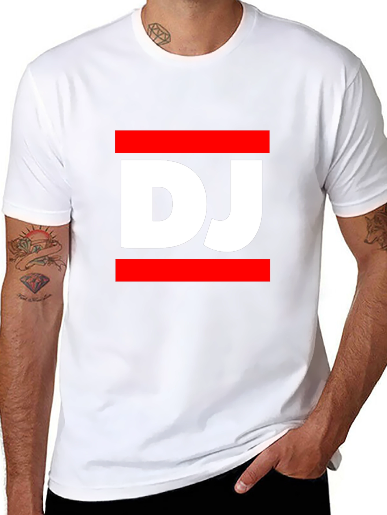 DJ Graphic Tee - Black Casual T-Shirt