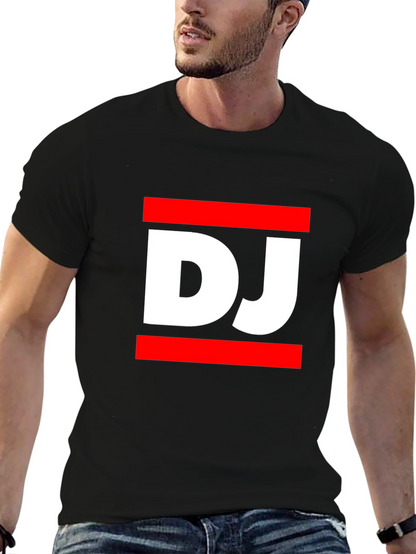 DJ Graphic Tee - Black Casual T-Shirt