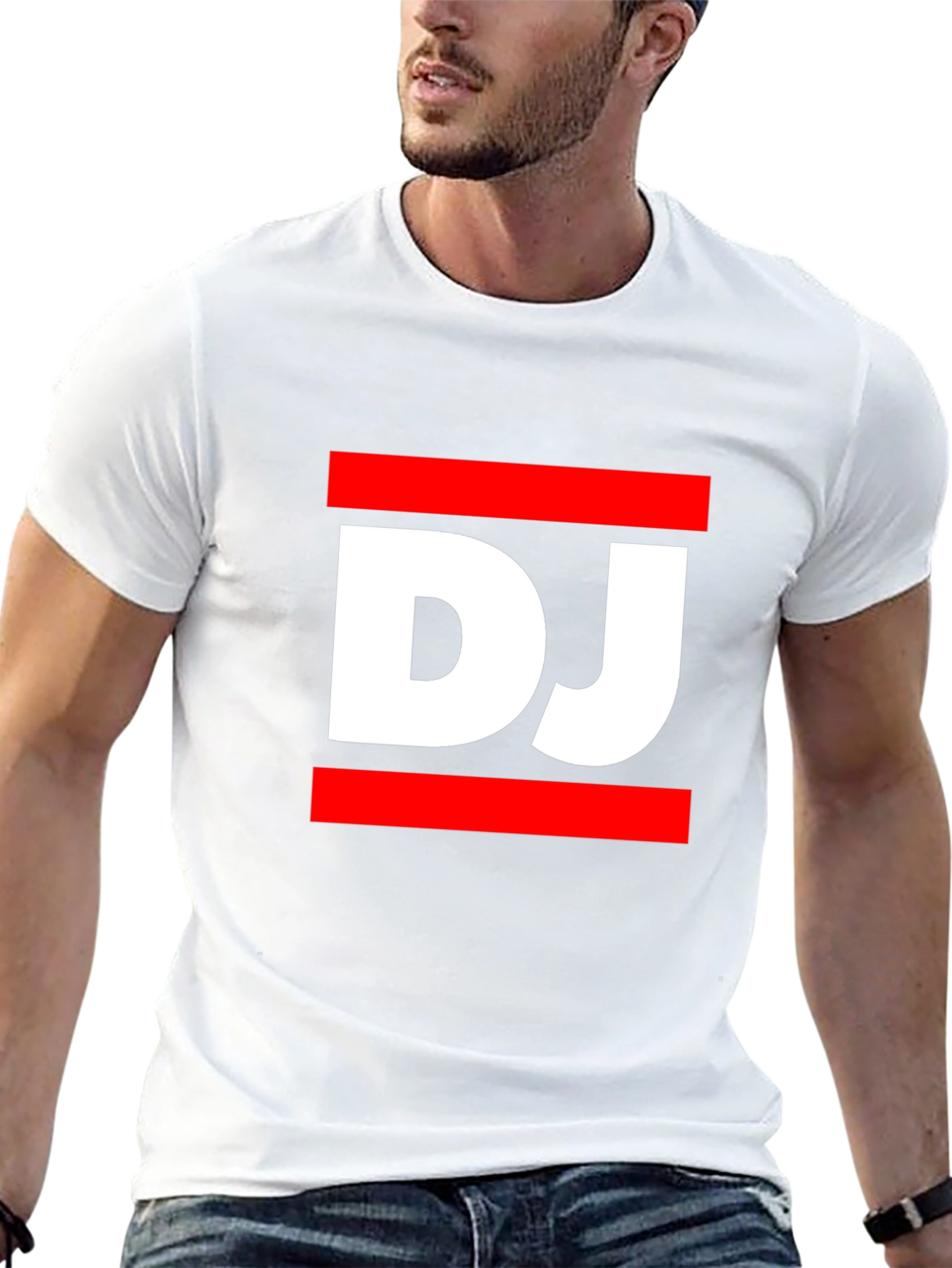 DJ Graphic Tee - Black Casual T-Shirt