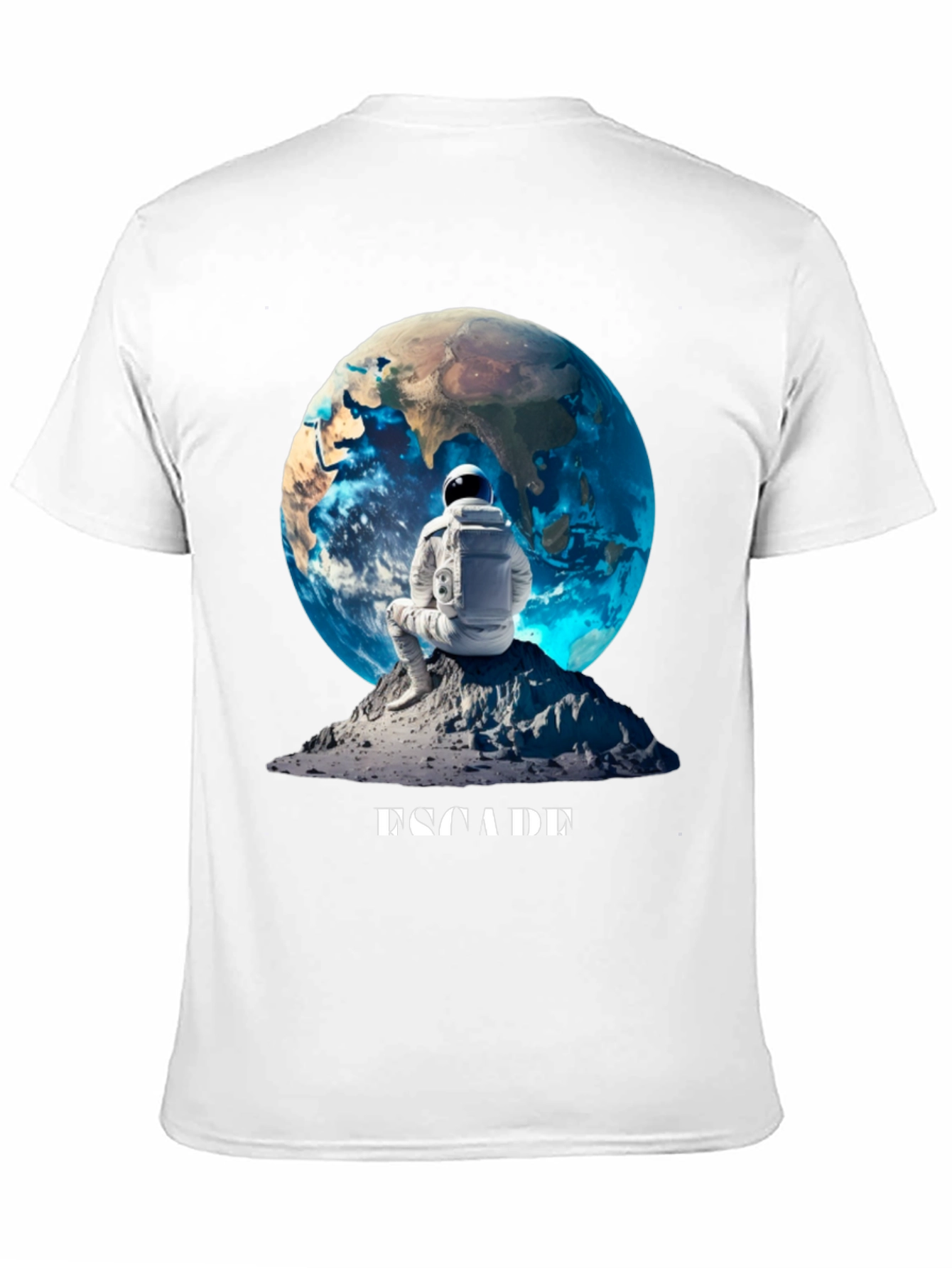 Astronaut Earth Graphic Tee - Black
