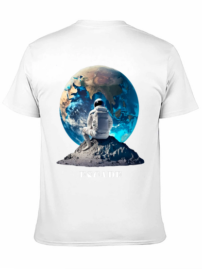 Astronaut Earth Graphic Tee - Black