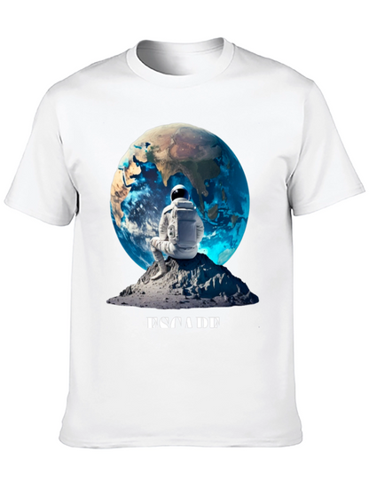 Astronaut Earth Graphic Tee - Black