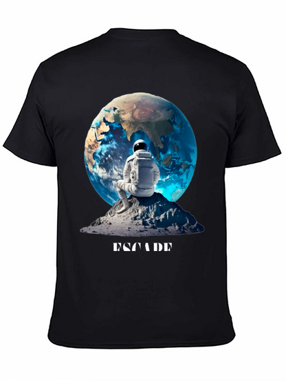 Astronaut Earth Graphic Tee - Black