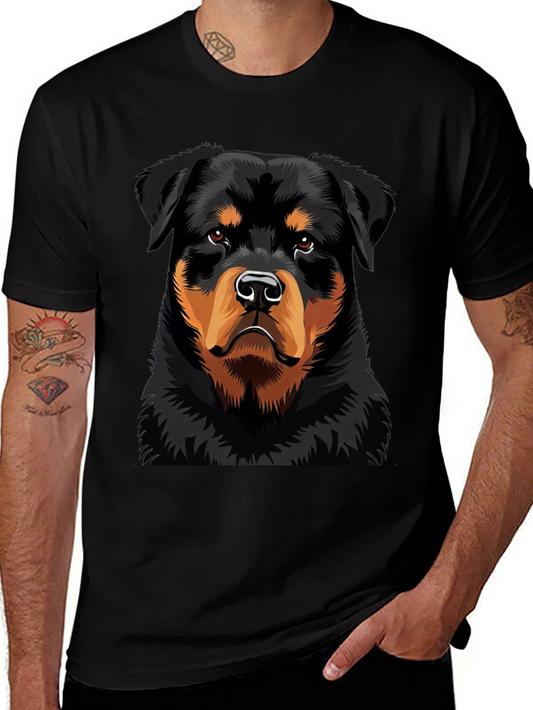 Rottweiler Dog Graphic Black T-Shirt