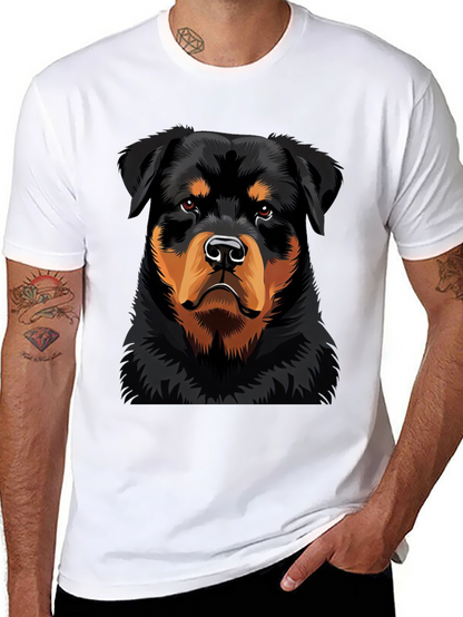 Rottweiler Dog Graphic Black T-Shirt