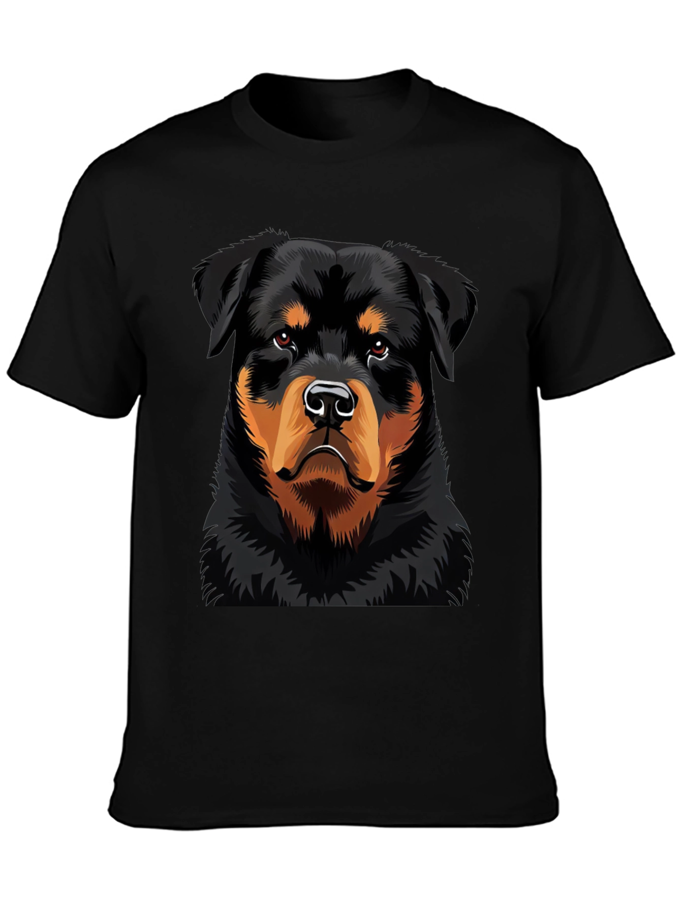 Rottweiler Dog Graphic Black T-Shirt