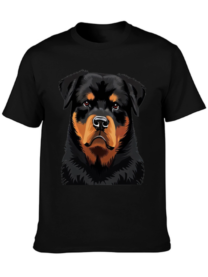 Rottweiler Dog Graphic Black T-Shirt