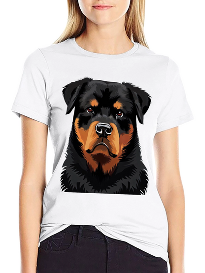 Rottweiler Dog Graphic Black T-Shirt