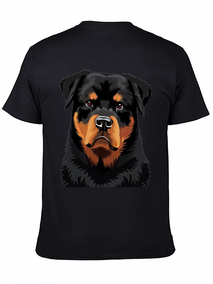 Rottweiler Dog Graphic Black T-Shirt