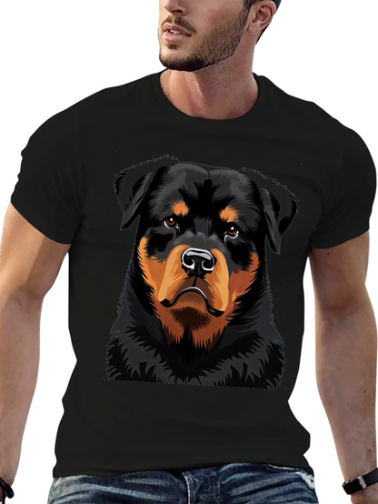 Rottweiler Dog Graphic Black T-Shirt